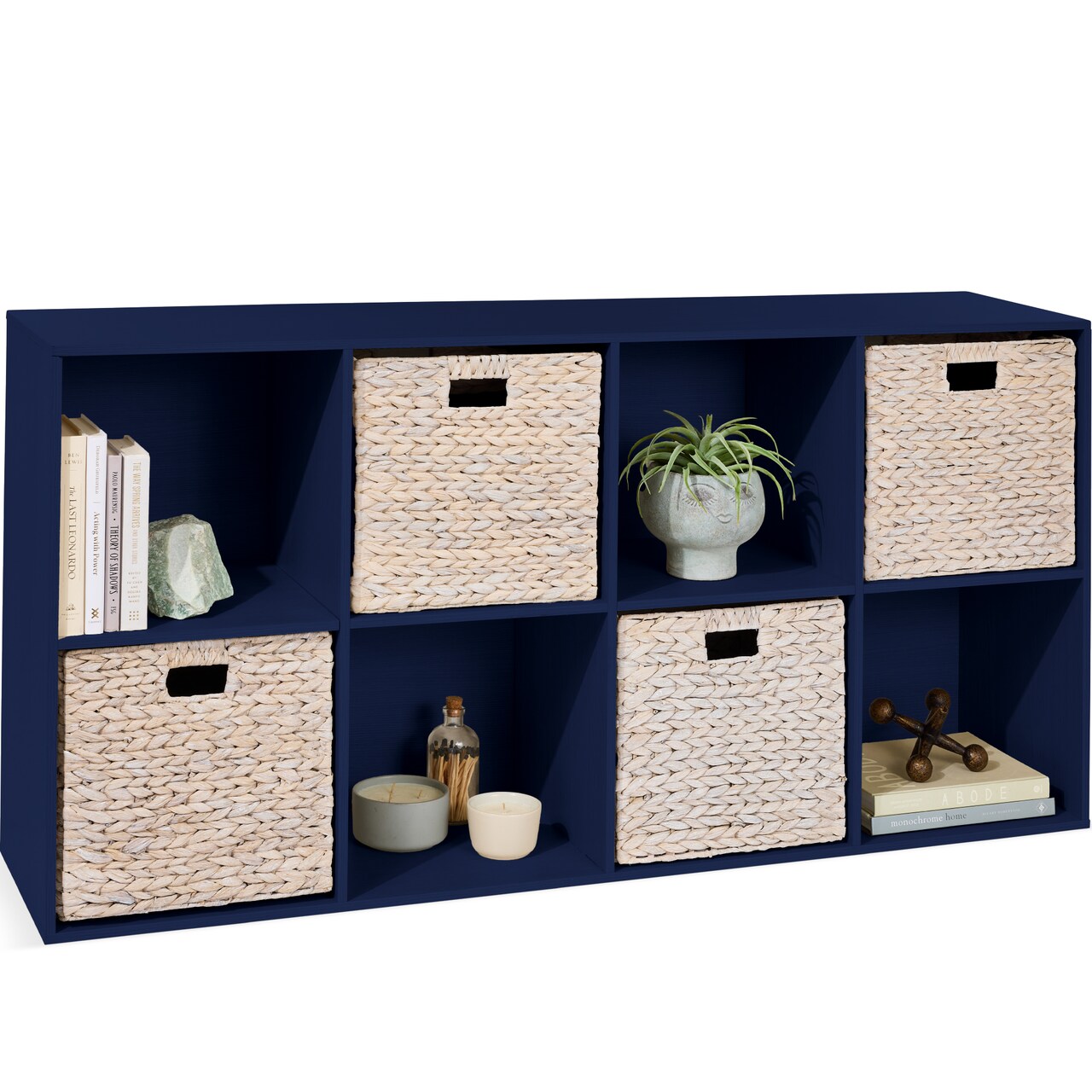 Best Choice Products 8-Cube Bookshelf, 11in Display Storage System, Organizer w/ Removable Back Panels